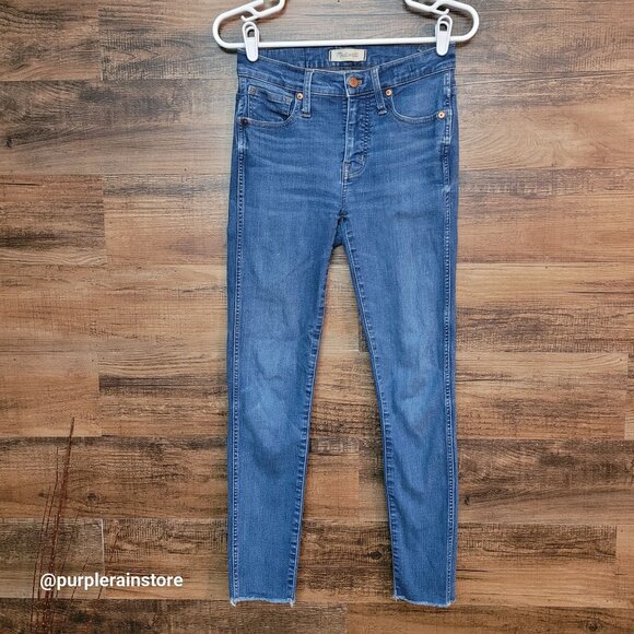 Madewell Jeans 26 Skinny 9" High Rise Paloma Wash J6515 Tummy Control Stretch - Picture 1 of 13